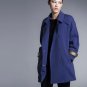 Brand New Women Autumn Winter Trench Coat Women Fashion Long Coat Women Color Contrast Patchwork Ove