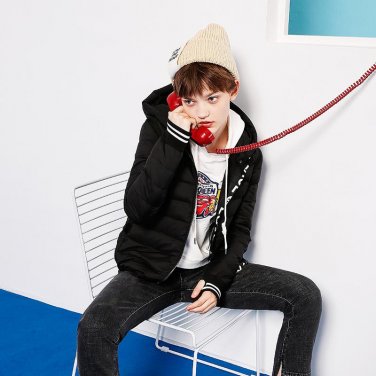 Down Coats  Winter Women Casual Letter Printed All Match Hat Detachable Thin Slim Jacket Female