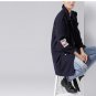 Winter New Lapel Collar Trench Coats Women Long Sleeve Patchwork Spliced Wool Blends Overcoats