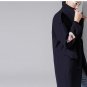 Winter New Lapel Collar Trench Coats Women Long Sleeve Patchwork Spliced Wool Blends Overcoats
