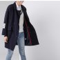 Winter New Lapel Collar Trench Coats Women Long Sleeve Patchwork Spliced Wool Blends Overcoats