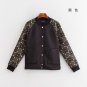 Winter Jacket Geometric Pattern American Varsity Baseball Women College University Jacket Coat Outwe