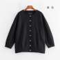 New Arrival Autumn Winter Elegant Women O-neck Snap Button Closured Wool Woolen Loose Basic Coat