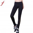 Pocket Workout Leggings Hot Sale Sexy Women High Waist Skinny Patchwork Mesh Push Up Mid Full Length