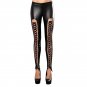 Gothic Black Skinny Lace Up Vinyl Leather Leggings Women Sexy Punk Rock Wetlook Legging For Ladies N