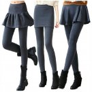 Leggings Skirt With Pants Solid Skinny Autumn Footless Legging Fake Two Pieces Pencil Pants 3 Styles
