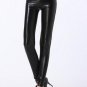 2017 Hot Selling High Waist Gold Silver Sexy Leather Leggings Metallic Punk Gold Silver Jeans Free S