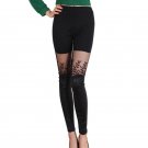 Autumn Winter Lace Leggings Women Thin Lace Sexy Black Warm Ankle-Length Floral Leggings Pants