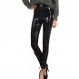 Women Patent Leather Trouser Elastic Autumn Sexy smooth pu leather pants Women Lace UP Leggings
