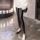 Winter Velvet Tight High Waisted Skinny Women Pants Outer Wear Lace Female Thicken Rivets Warm Trous