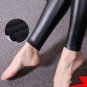New Autumn Winter Women PU Pants Mid/High Waist Spliced Black Standard/Thick Stirrup Leggings Trouse