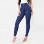 Women Solid Skinny High Waist Drawstring Legging Pantalones 2017 Autumn Slim Long Trousers Casual Po