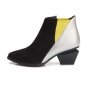 shoes 2017 women ankle boots elastic band black round toe strange heels comfortable short plush fash