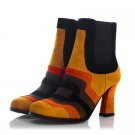 shoes 2017 genuine leather high heel ankle boots round toe high quqlity shoes winter fashion sexy bl