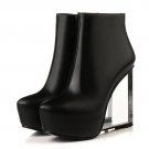 shoes 2017 new arrival women ankle boots modern round toe side zipper platform fashion boots women f