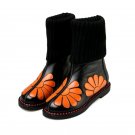 shoes 2017 new round toe snow boots woman mid calf boots warm and comfortable high quality fashion b