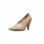 women pumps plus size genuine leather career slip-on pointed toe soft spring lady wear-resisting wom