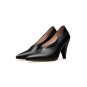 women pumps plus size genuine leather career slip-on pointed toe soft spring lady wear-resisting wom