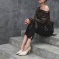 women pumps plus size genuine leather career slip-on pointed toe soft spring lady wear-resisting wom