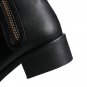 Women Genuine Leather Side Zipper Comfortable Square Heel Knee High Boots Fashion Round Toe Keep War