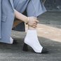 Women Genuine Leather Mixed Colors  Comfortable T  Heel Ankle Boots Fashion Side Zipper Winter Shoes