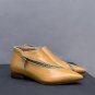 Real Leather Pumps Women Pointed Toe Zipper Autumn Shoes