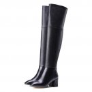 WETKISS Over The Knee Boots Concise Style Riding Boots Winter Made Of Genuine Leather Sexy High Heel