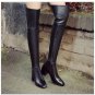 WETKISS Over The Knee Boots Concise Style Riding Boots Winter Made Of Genuine Leather Sexy High Heel