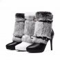 Buckle Strap Ankle Boots New Arrival Luxury Fur Winter Boots Genuine Leather Ladies Shoes Woman Supe