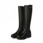 Proof Rubber Sole Knee Boots Natural Leather Winter Boots 2018 New Style Zipper Female Shoes Woman C