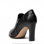 Embossed Cow Leather Pumps High Spike Heel Women\'s Shoes 2018 New Arrival Zipper Ladies Pumps Point