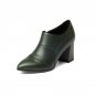 Genuine Leather Women Pumps Spring Solid Ladies High Heels Shoes Woman Zipper Pointed toe Footwear O
