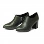 Genuine Leather Women Pumps Spring Solid Ladies High Heels Shoes Woman Zipper Pointed toe Footwear O