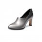 Natural Leather Pumps 2018 New Arrival Concise Commuting Shopping Pumps Back Zipper Women\'s High He