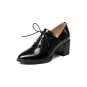 New Arrival Lace Up Pumps Mature Pointed Toe Ladies Pumps Leisure Shopping Women\'s High Heel Shoes 