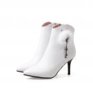 Top quality cow leather boots in spring autumn high heels shoes woman ankle boots sexy lady party bo