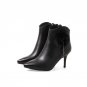 Top quality cow leather boots in spring autumn high heels shoes woman ankle boots sexy lady party bo