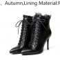 Top quality cow leather shoes woman spring autumn ankle boots solid zip fashion sexy lady women boot
