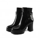 Platform boots in spring autumn high heels shoes woman ankle boots for women genuine leather boots b