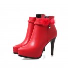 Genuine leather boots in spring autumn boots female sexy lady fashion thin heels shoes woman ankle b