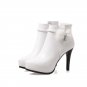 Genuine leather boots in spring autumn boots female sexy lady fashion thin heels shoes woman ankle b