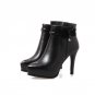 Genuine leather boots in spring autumn boots female sexy lady fashion thin heels shoes woman ankle b