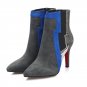 Top quality womens boots in autumn winter high heels shoes genuine leather boots pointed toe zip ank