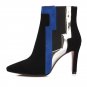 Top quality womens boots in autumn winter high heels shoes genuine leather boots pointed toe zip ank