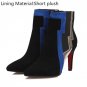 Top quality womens boots in autumn winter high heels shoes genuine leather boots pointed toe zip ank