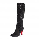 EUR Size 34-41 new fashion knee high boots pointed toe autumn summer boots for women high heels part
