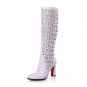 EUR Size 34-41 new fashion knee high boots pointed toe autumn summer boots for women high heels part