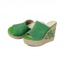 Top quality wedges shoes high heels 11cm summer platform shoes woman sandals genuine leather shoes f