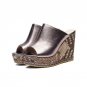 Top quality platform shoes fashion summer women shoes sandals genuine leather spuer heels wedges sho