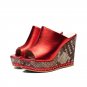 Top quality platform shoes fashion summer women shoes sandals genuine leather spuer heels wedges sho